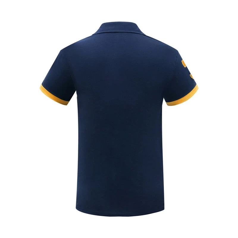 Europe size Summer Short Sleeve Solid Polo Shirt